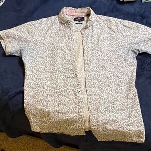 H&M Casual White and Blue Floral Shirt